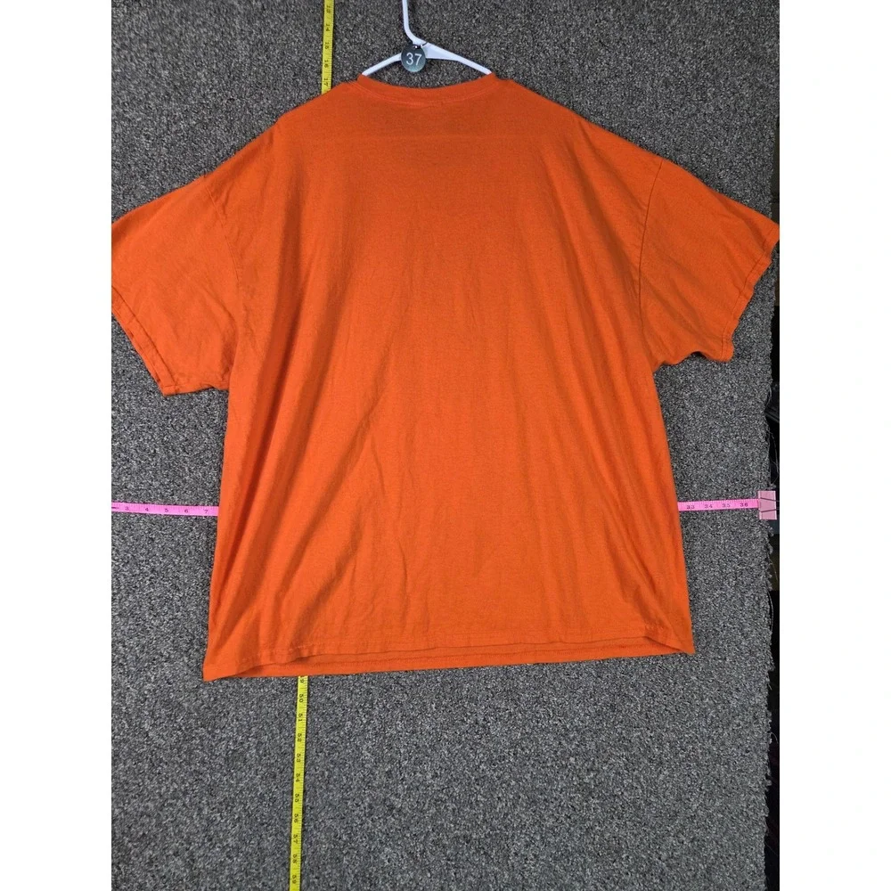 Gildan T-Shirt Mens 3XL Orange Houston Crush City Astronaut Baseball Graphic Tee